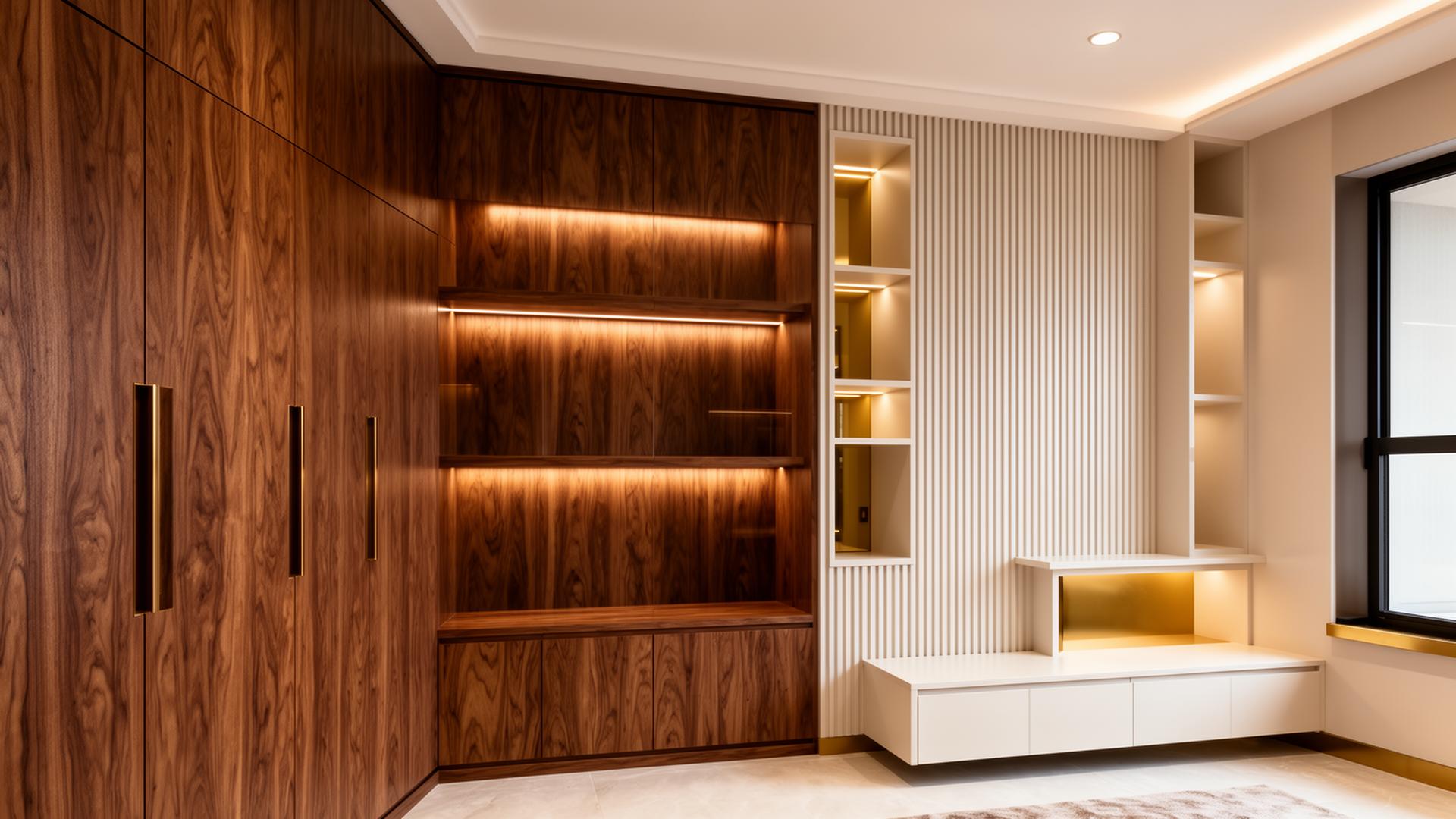 Ambiente sofisticado com móveis planejados